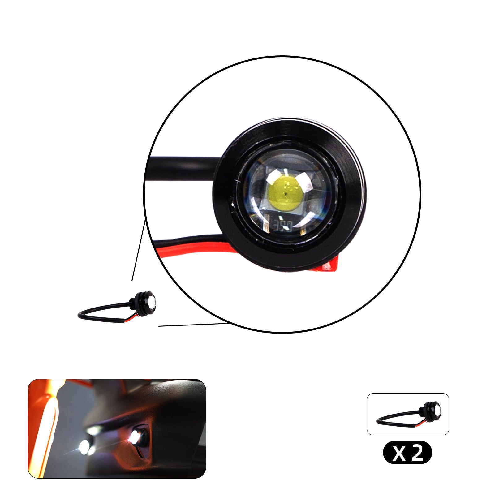1 Pair Hawk Eye Lights For RZ800 & RZ1000