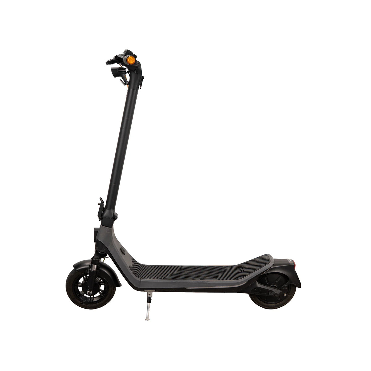 Side profile of the CUNFON RS300 Pro electric scooter showing its long deck, front suspension, folding stem and rear wheel design.