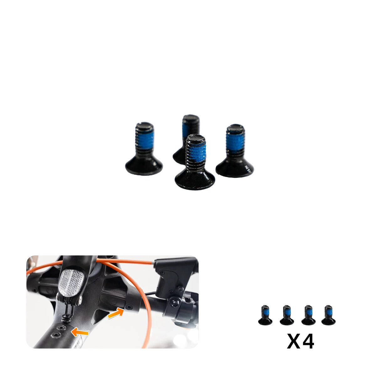Cunfon M5 vertical pole screws set of 4 for all scooter models.#amount_4-pcs