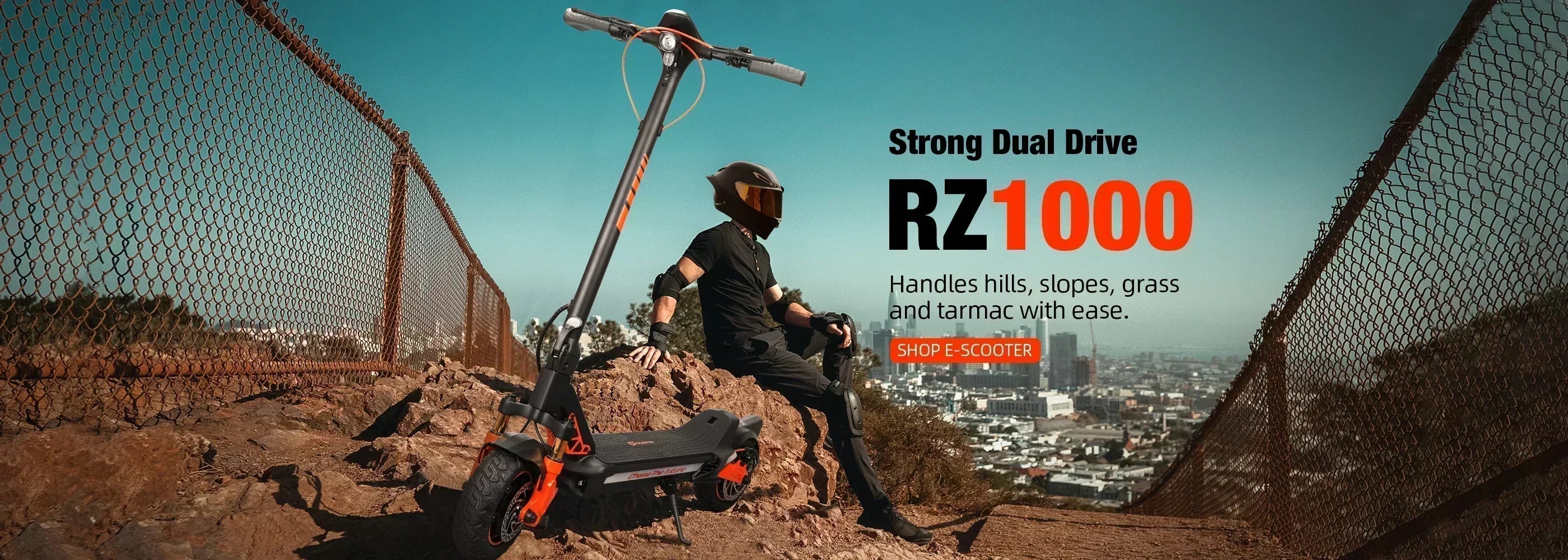 CUNFON Light Off-Road Dual-Drive Electric Scooter —— RZ1000