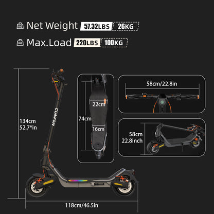 Trottinette électrique Cunfon Rz800 1200W 