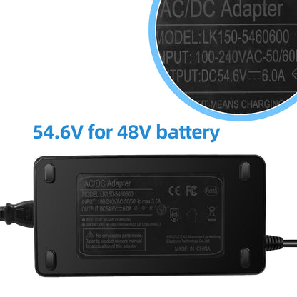 Chargeur rapide pour scooter électrique 48V 6a (1 prise), chargeur de batterie au Lithium Compatible RZ800