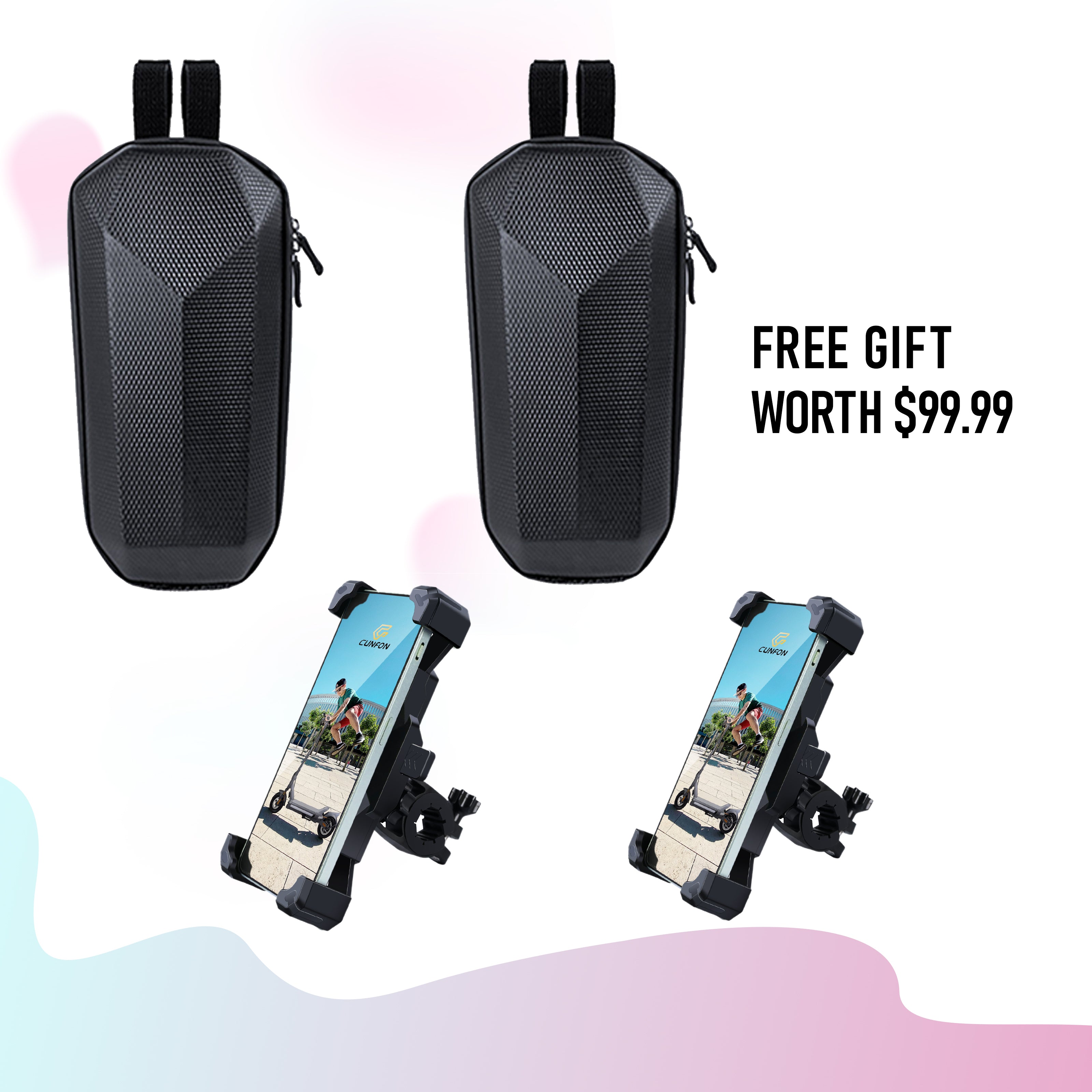 Scooter Bags * 2 & Phone Mounts * 2