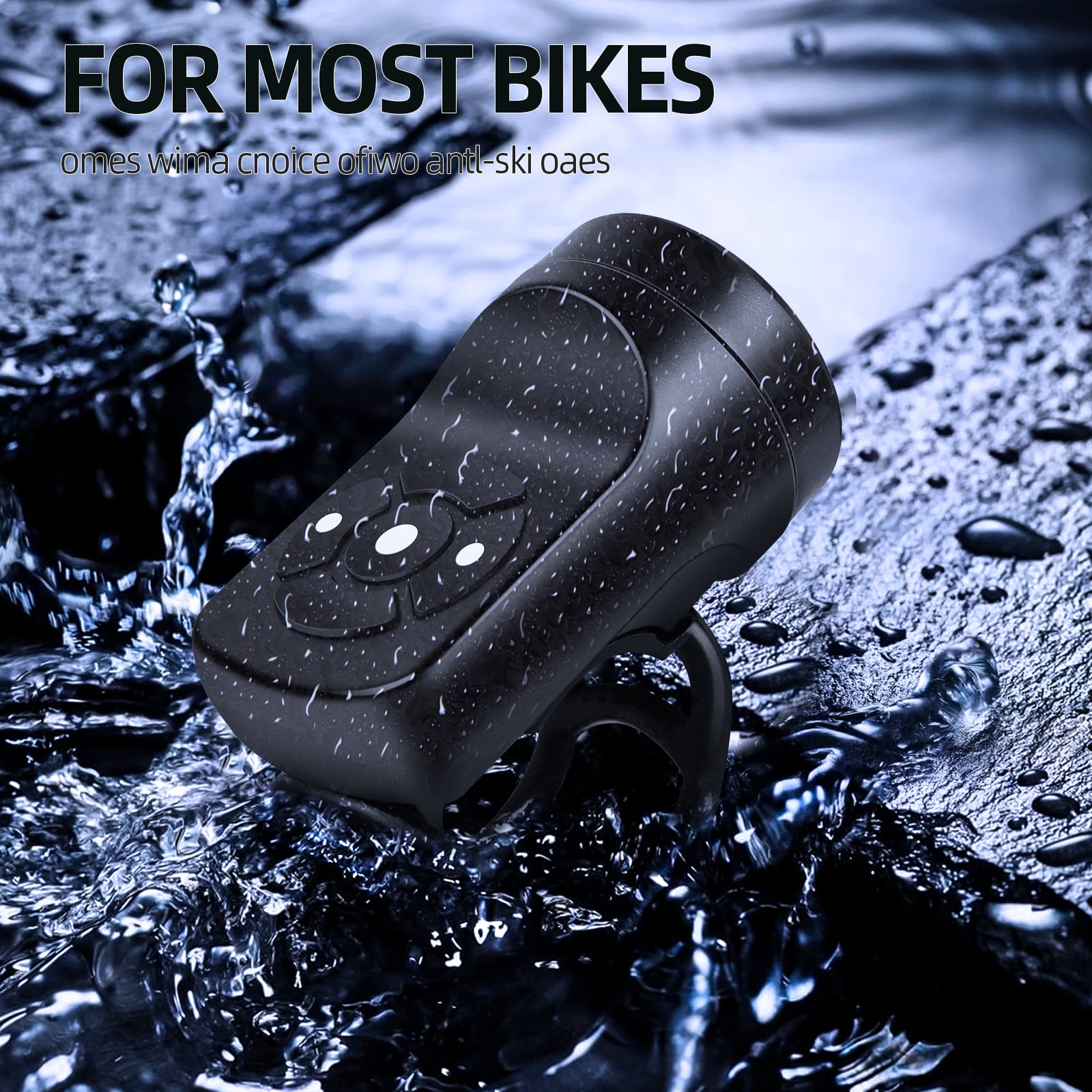 Klaxon de vélo électrique sonnette de vélo électronique forte 120-140 DB Modes sonores étanches IPX4 avec alarme antivol et chargement USB