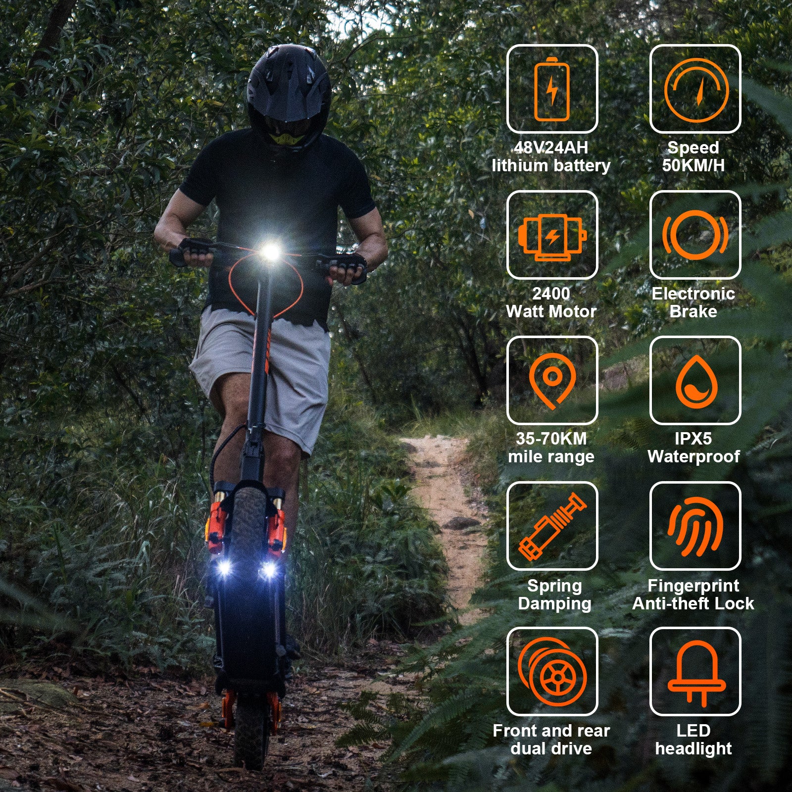 Trottinette électrique Cunfon Rz1000 2400W - Double moteur 