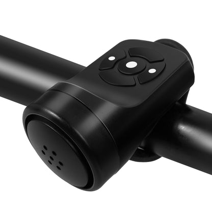 Klaxon de vélo électrique sonnette de vélo électronique forte 120-140 DB Modes sonores étanches IPX4 avec alarme antivol et chargement USB