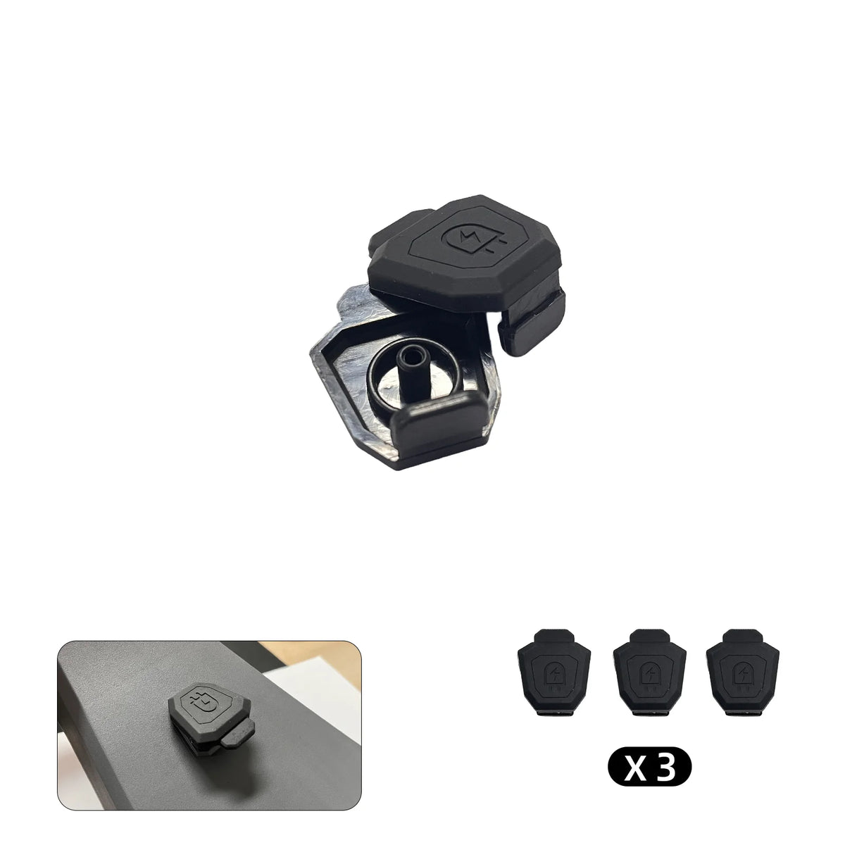 Cunfon RS300 charging port dust plug set, 3 pieces.
