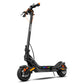 CUNFON RS500 Electric Scooter Front View - Fully Unfolded, Showing 1000W Motor, Orange Disc Brakes, and LED Lighting System