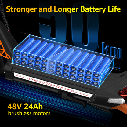 CUNFON RZ1000 48V 24Ah Battery - Extended Range and Longer Battery Life for Extended Rides