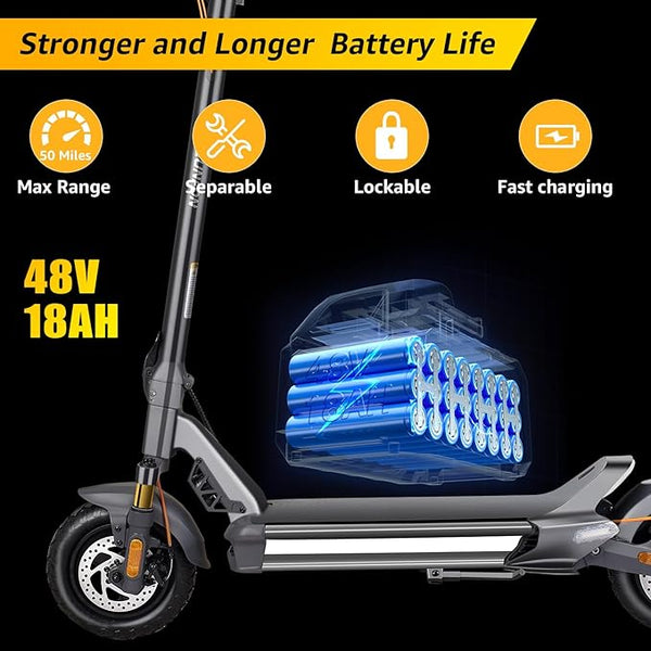 Cunfun Rz800 CUNFON RZ800 Electric Scooter - 1200W, 31MPH, 50-Mile Range, 400LB Load ...