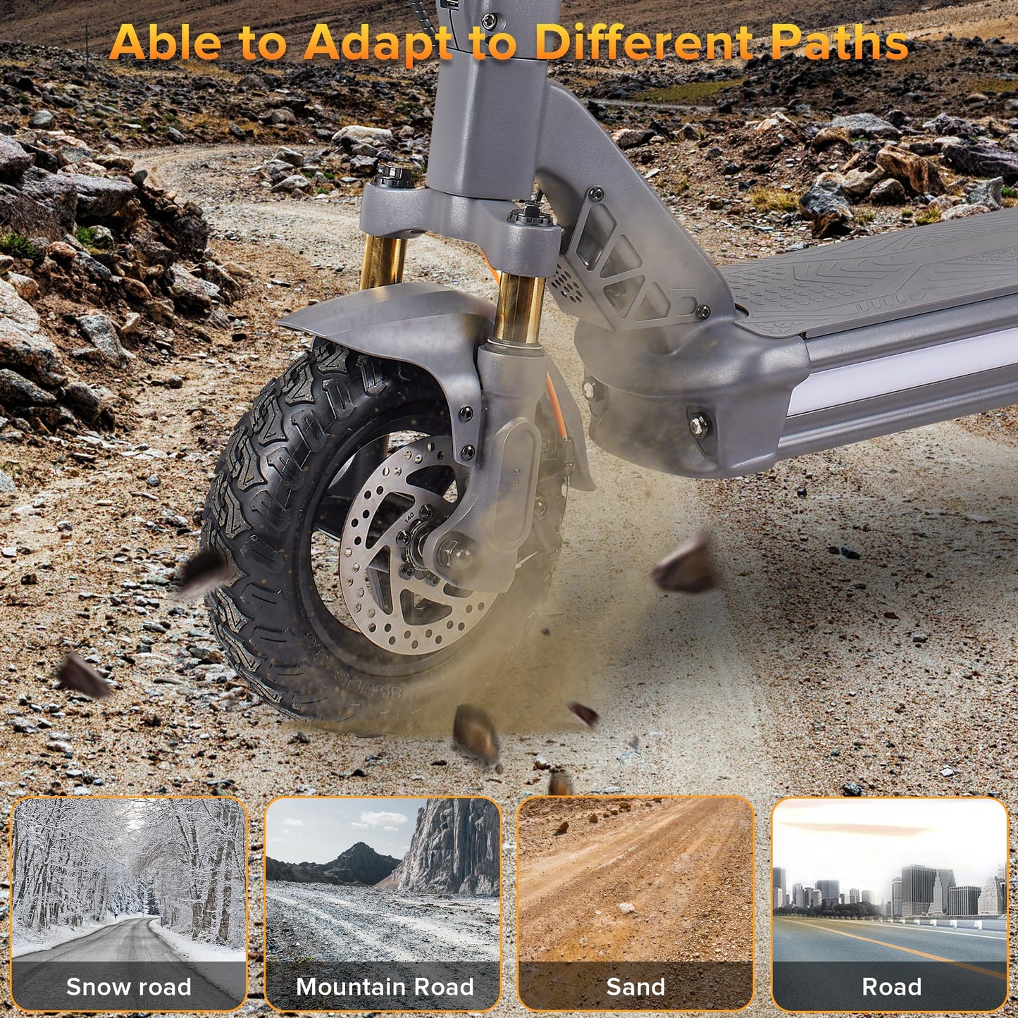 CUNFON RZ800 All-Terrain Capability - Adapts to Snow Roads, Mountain Roads, Sand and Various Road Conditions