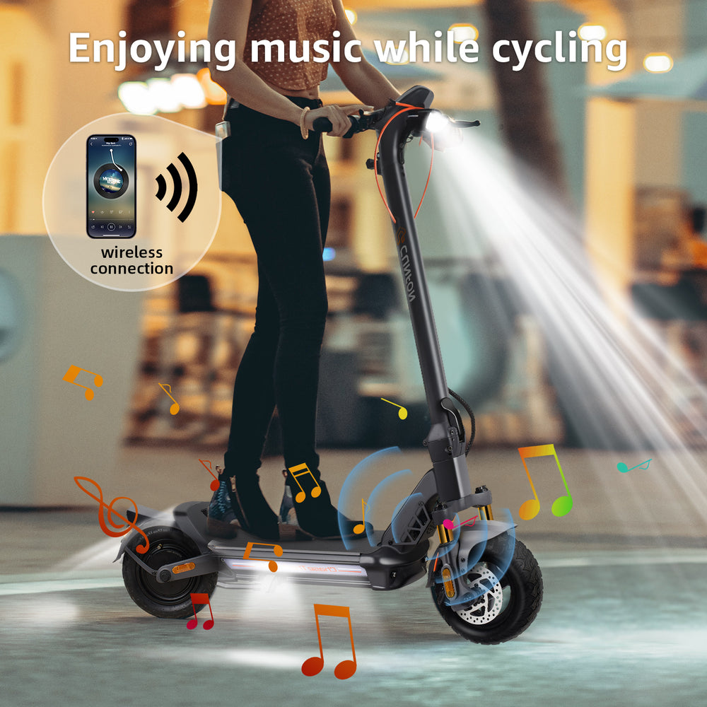 CUNFON RZ800 Electric Scooter - 1200W, 31MPH, 50-Mile Range, 400LB Load ...